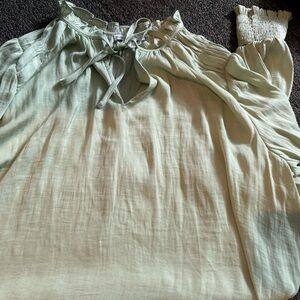 Maison D Amelie Green Blouse